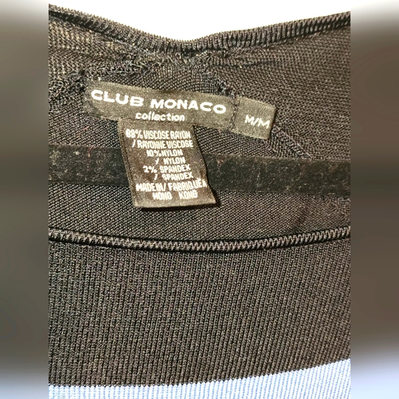 Vintage CLUB MONACO fitted striped sweater Size M - Picture 3 of 5